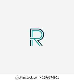 R single letter logo and icon designs