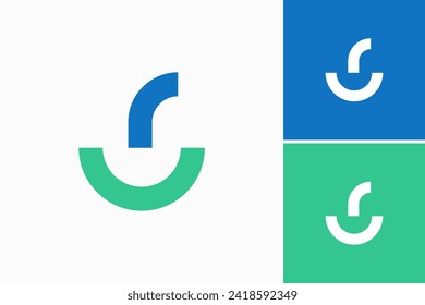 r smile vector logo premium 