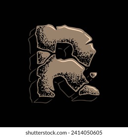 R Stone Hardcore Font Vector