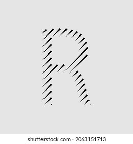 R stylish font letter and logo design