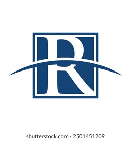 R Swoosh Logo Initial Template