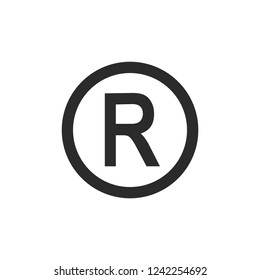 R symbol copyright vector image