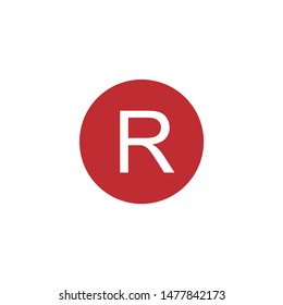 R Symbol Copyright Vector Image 