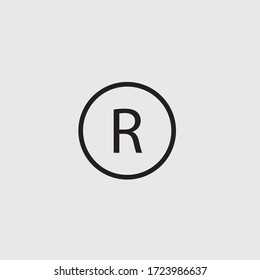 R  Symbol Copyright Vector Image