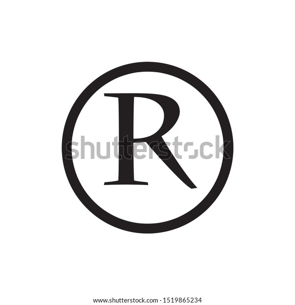 R Symbol Copyright Vector Image Stock Vector (Royalty Free) 1519865234