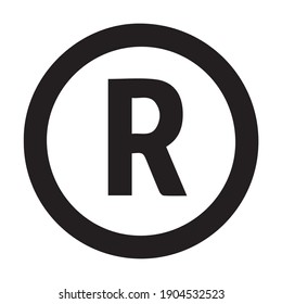 R symbol icon vector illustration