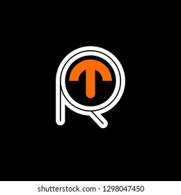 R T initial letter, modern logo design template vector