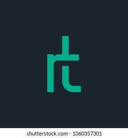 R & T joint logo bold letter design with business card template