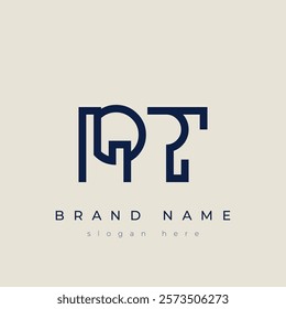 R and T logo design. RT abstract Letters Logo Monogram. This logo design is the process of creating a visual symbol that represents a brand, company, or individual.