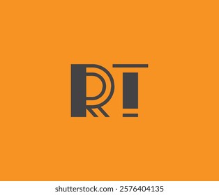 R and T logo design. RT abstract Letters Logo Monogram. This logo design is the process of creating a visual symbol that represents a brand, company, or individual.