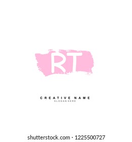 R T RT Initial logo template vector