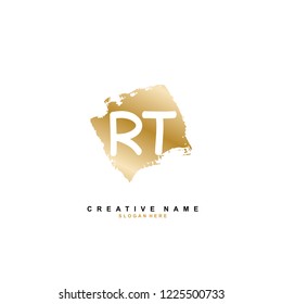 R T RT Initial logo template vector