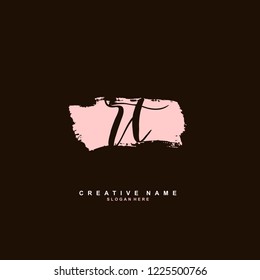 R T RT Initial logo template vector