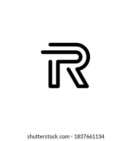 r t rt tr initial logo design vector graphic idea creative