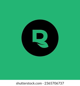 r tea leaf nature minimalist logo design