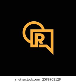R tech logo design template, R tech logo, R technology vector