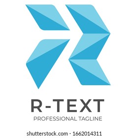 R- TEXT Logo Template. It’s a clean and professional logo template suitable for any business or personal identity .