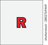 R Typography | Letter R Typography Vector Design