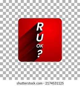 R U (are you) OK Day picture vector image with colorful letter