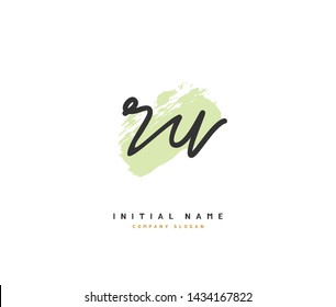 R U RU Beauty vector initial logo, handwriting logo of initial signature, wedding, fashion, jewerly, boutique, floral and botanical with creative template for any company or business.
