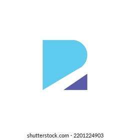 R Uppercase Initial Logo Design Template Vector Illustration