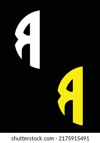 R Letra mayúscula Ilustración vectorial de plantilla de diseño de logotipo inicial