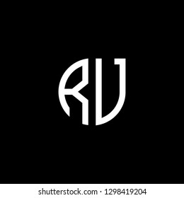 R V initial letter, modern logo design template vector