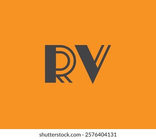 R and V logo design. RV abstract Letters Logo Monogram. This logo design is the process of creating a visual symbol that represents a brand, company, or individual.