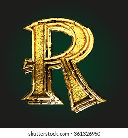 Luxury Gold Capital Letter Alphabet Vector Stock Illustration 1625684182