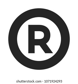 R Vector Icon, Original Symbol.