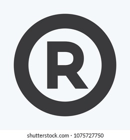 R vector icon, original symbol.