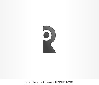 R vector icon symbol. Letter R