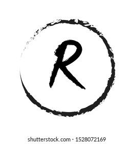 R vector logo black line vocabulary english 