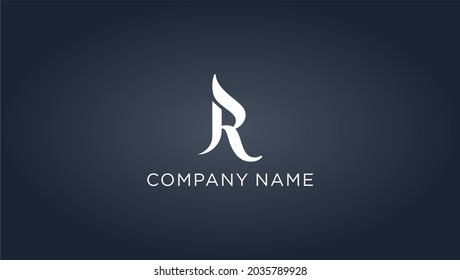 R Vektorlogo-Symboldesign-Vorlagenelemente Firmenname