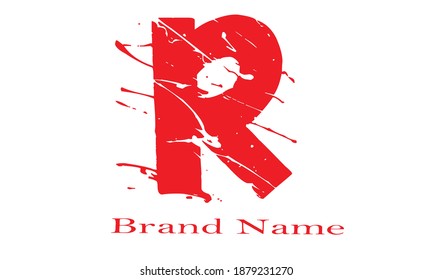 R vector logo for nay brand with red color