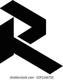 Diseño de logotipo moderno vectorial R