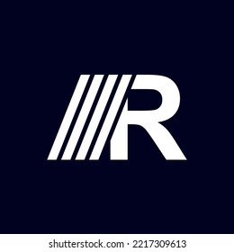R Vector symbol. Minimalist and modern icon, logo template. Letter R for Logo Design. Creative Modern R Letters icon vector Illustration.