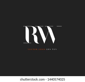 R & W letters Joint logo icon vector template for corporate logo and business card design.