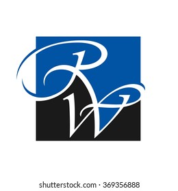 R and w logo vector.