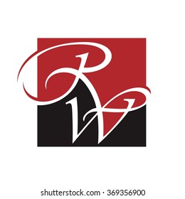 R and w logo vector.