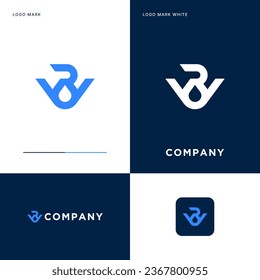 R W Logo Vector Icon Illustration Design