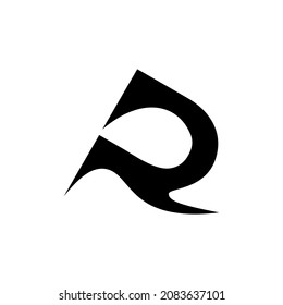 DISEÑO DE LOGOTIPO DE ICONO DE ONDA R