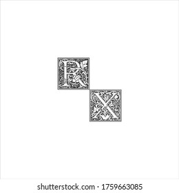 R X letter logo concept design