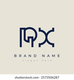 R and X logo design. RX abstract Letters Logo Monogram. This logo design is the process of creating a visual symbol that represents a brand, company, or individual.