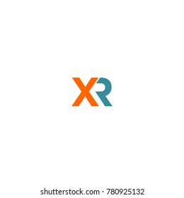 R XR RR Letter Initial Logo Vector