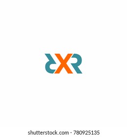 R XR RR Letter Initial Logo Vector