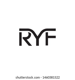 R Y F letter logo design