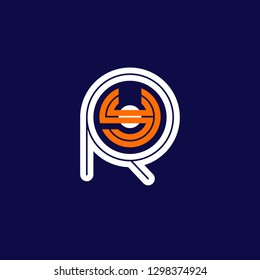 R Y initial letter, modern logo design template vector