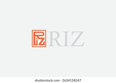 R I Z Letter Brand Name Logo