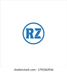 R Z letter logo emblem design
